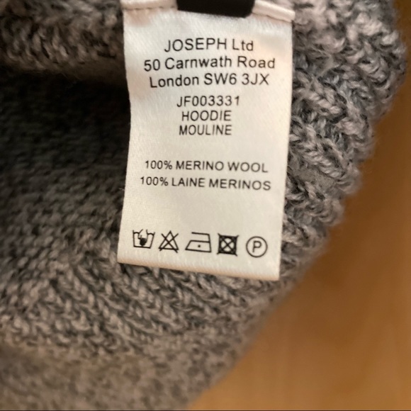 JOSEPH Mouline hooded mélange wool sweater XS - Picture 7 of 10
